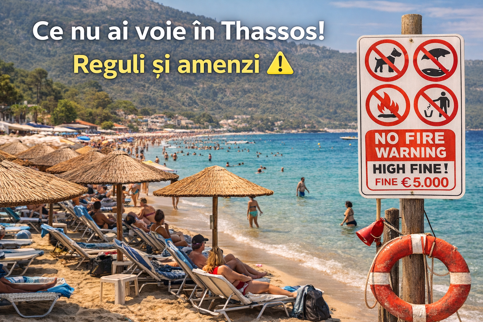 Ce NU ai voie să faci în Thassos – reguli și amenzi — articol Thassos.online