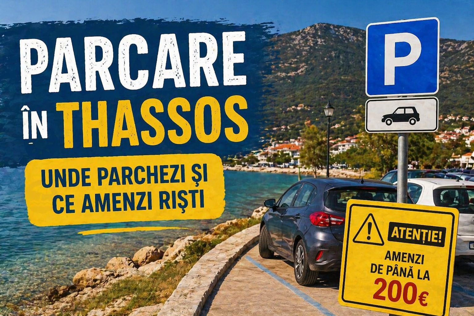 Parcare în Thassos – unde parchezi și ce amenzi riști — articol Thassos.online